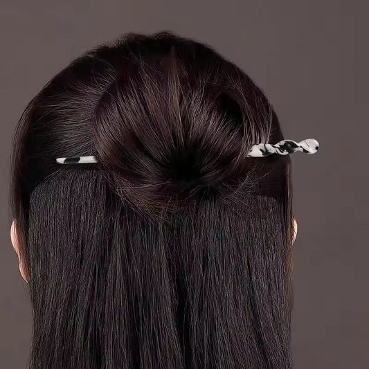 Vintage Chinese Style Hair Sticks for Women Girls Fashion Acetate Chopstick Shaped Hair Clips Pins Jewelry Hair Accessories